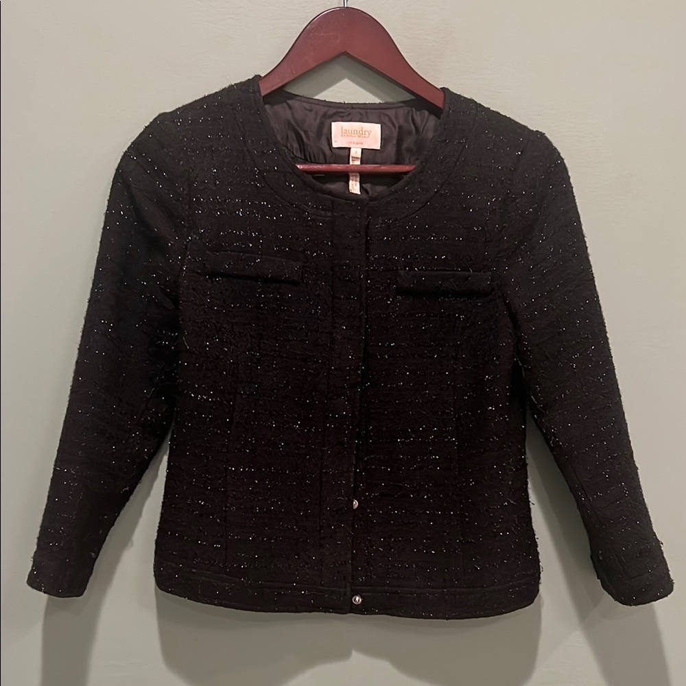 Laundry By Shelli Segal Black Tailored Blazer